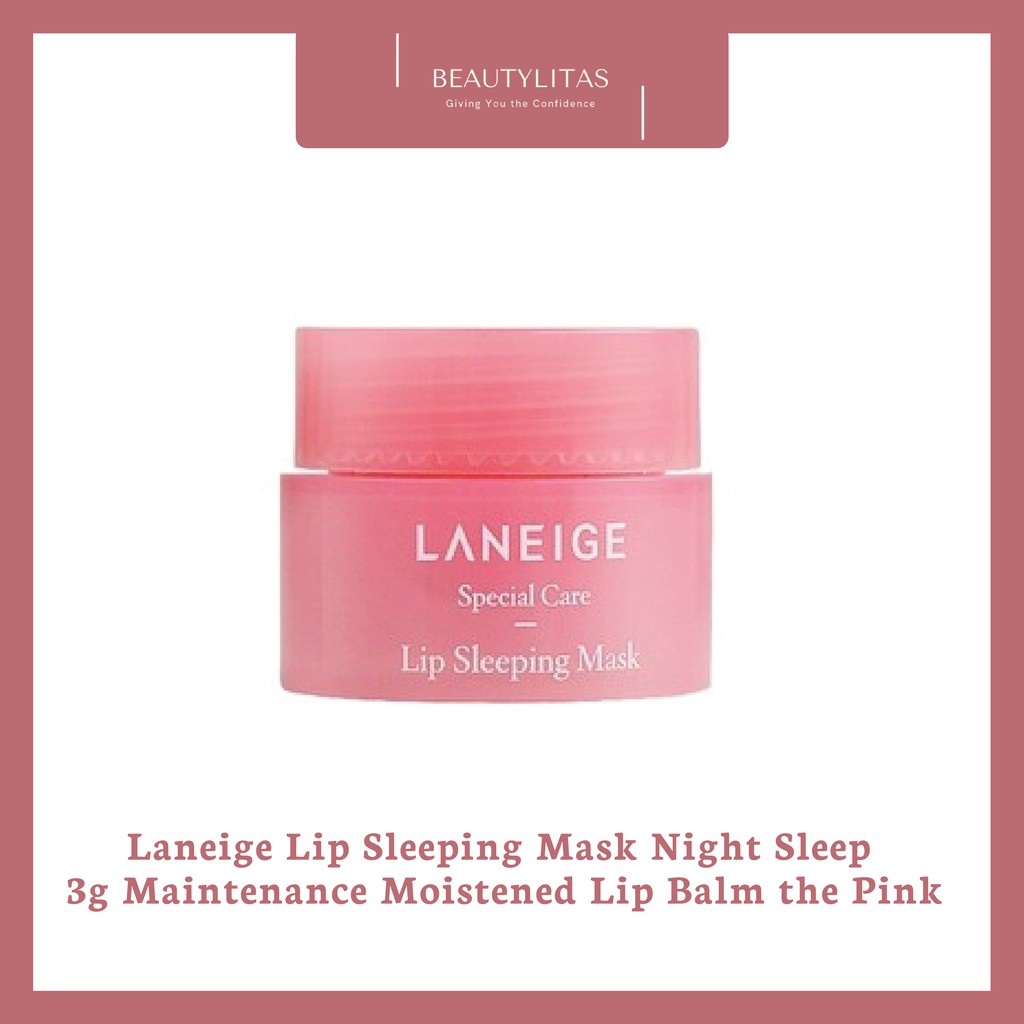 Laneige Lip Sleeping Mask Night Sleep 3g Maintenance Moistened Lip Balm the Pink