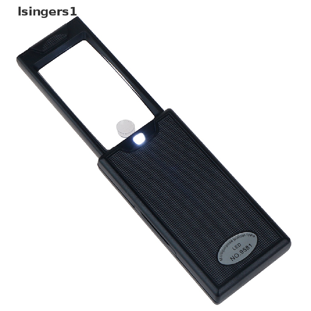 (lsingers1) Kaca Pembesar Portable 2.5x 45x Dengan 3 Lampu LED