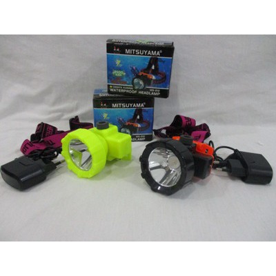 MS-212 Mitsuyama Head Lamp Senter Kepala Selam Kedalaman 30m / Waterproof Headlamp