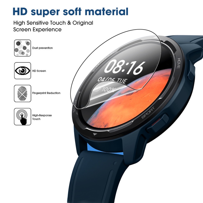 Film Hydrogel Pelindung Layar Depan Full Cover Anti Ledakan Untuk Smartwatch Xiaomi Watch S1 Active