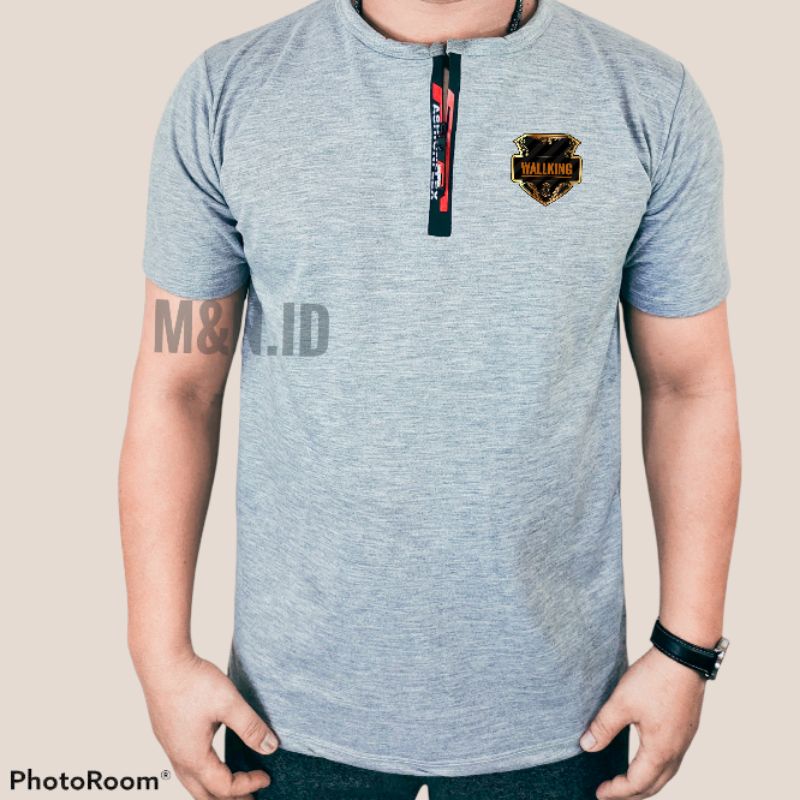 Kaos Hitam Polos wanita / Kerah Lengan Pendek Terbaru / Kaos Pria Terbaru Kombinasi / T-Shirt Lengan