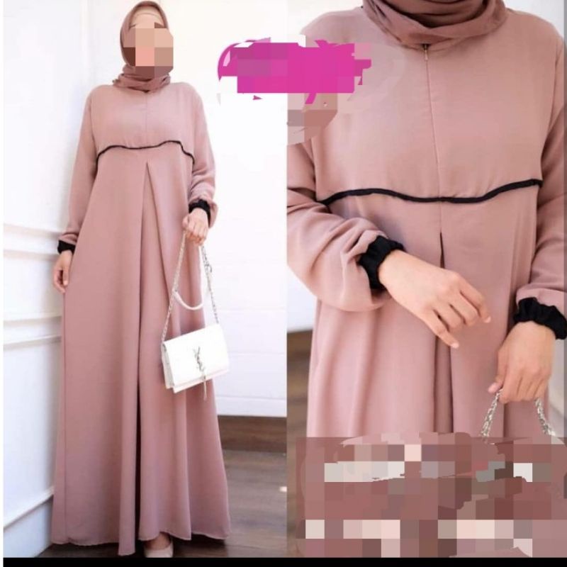 Moana basic dress fashion muslim remaja wanita