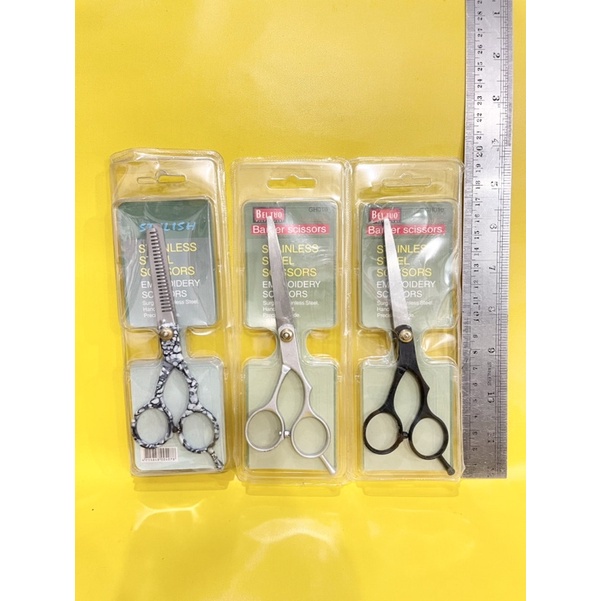 

gunting salon beltuo / gunting salon bergigi / gunting sasak / barbershop scissors / gunting rambut salon