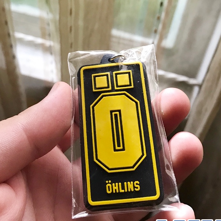 G007 | Gantungan Kunci Ganci Keychain Logo Shock Ohlins Variasi Motor Untuk Hiasan Dan Souvenir