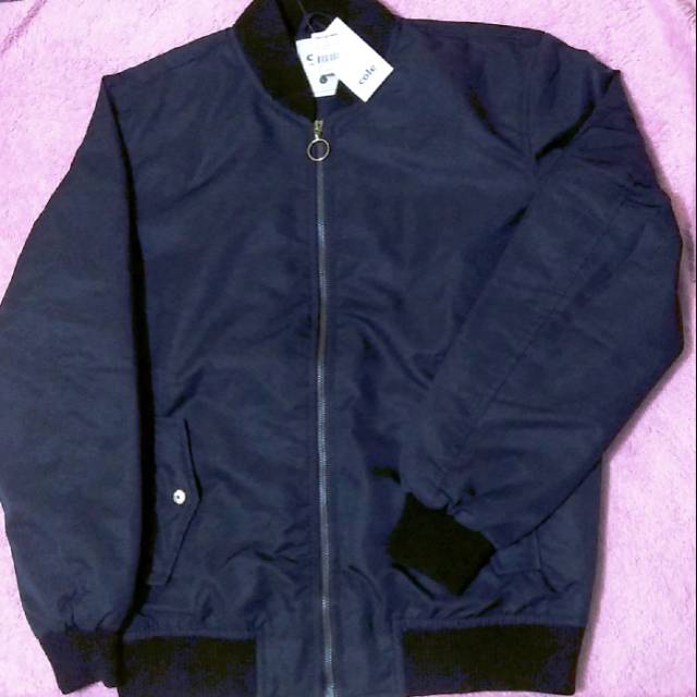 Jaket Cole Parasut Bomber Pria original - Navi , L