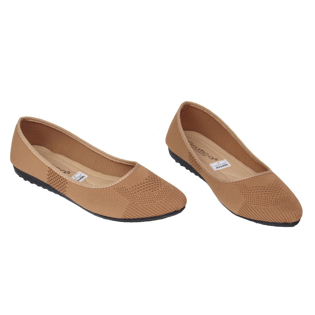 Sepatu Wanita Flat Shoes Rajut Lancip Gratica AW 85