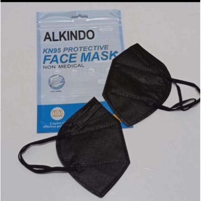 Masker 10 pcs  kn95 hitam, putih dan abu.kawat dalam