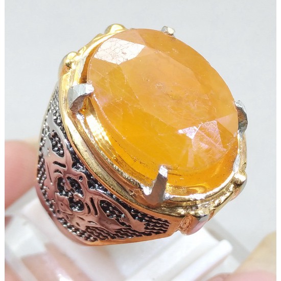 Batu Permata Cutting Yakut Yellow Safir Jumbo Asli