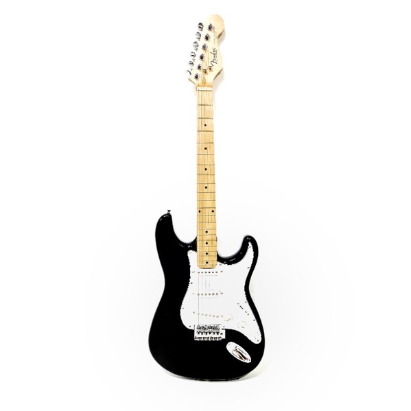 Gitar Elektrik Merk Fender Model Strato Caster Black / Hitam Bonus Tas dan Kabel Jack Stratocaster Listrik Murah Jakarta