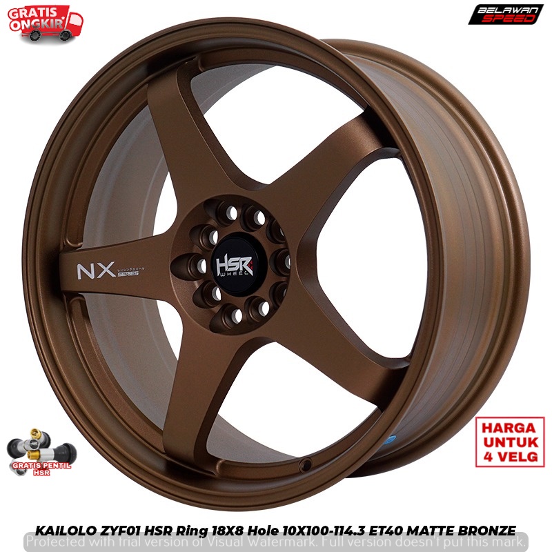 VELG MOBIL RACING PELEK RING 18 UNTUK SIENTA ALTIS NEW AVANZA INNOVA HONDA STEPWGN R18 HSR KAILOLO