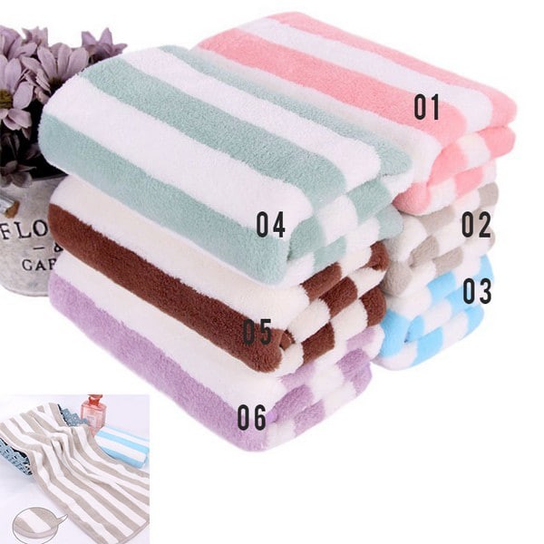 Handuk Mandi Dewasa Microfiber Motif Salur 140x75cm m224