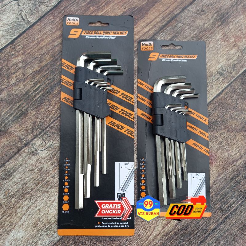 KUNCI L Set/tools/Hex key ring/alat bengkel/perabot