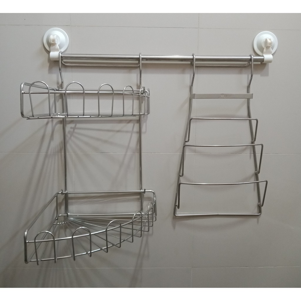 Rak Tutup Panci Multi Layer Bahan Stainless Untuk Dapur/MultiFungsi Rak Gantung Dapur (208_SM)