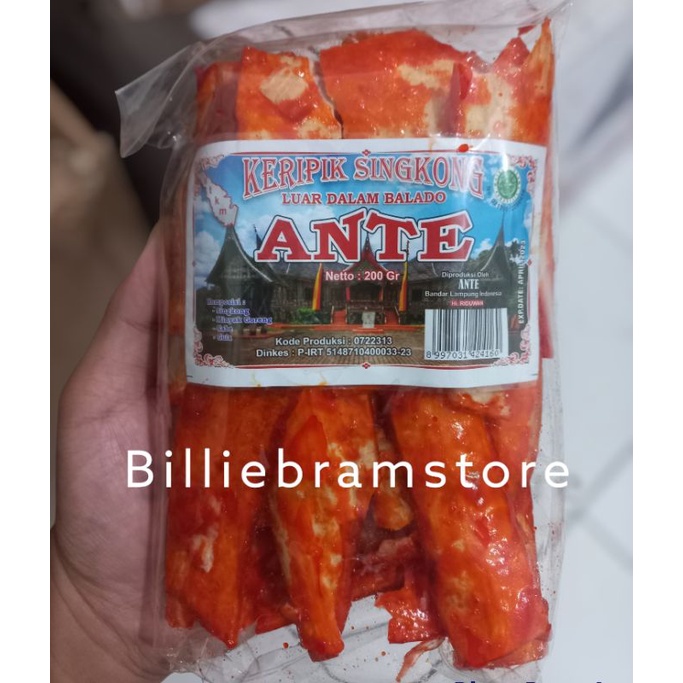 

KERIPIK SINGKONG BALADO PADANG ANTE SANJAY LAMPUNG 200 GR