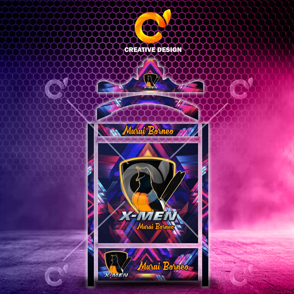 COD STICKER SANGKAR KOHSAN UKURAN 40X40 MURAI BATU