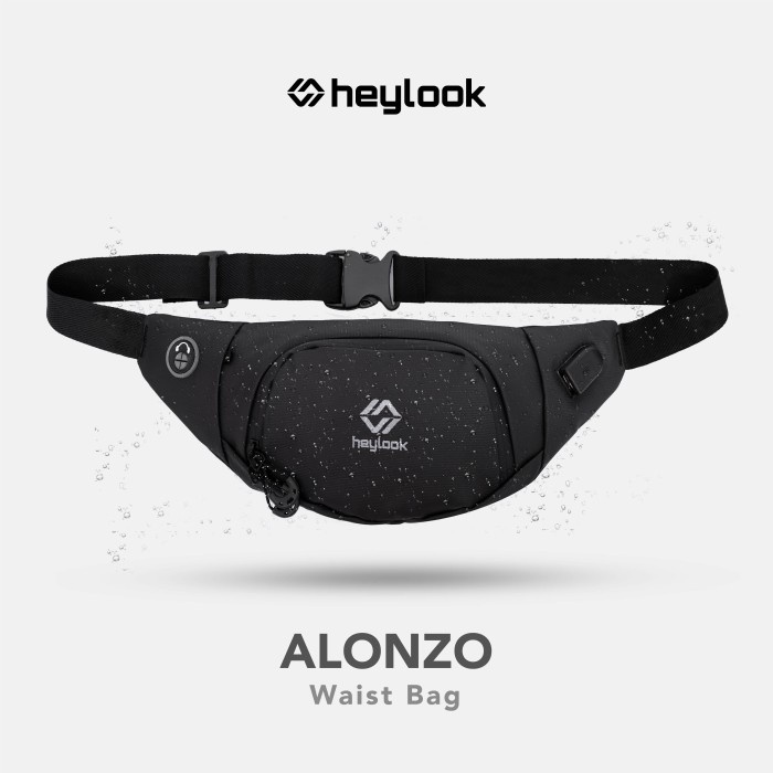 [Tas] Waistbag Pria Tas Selempang Pria Usb Waterproof Original Heylook [Selempang]