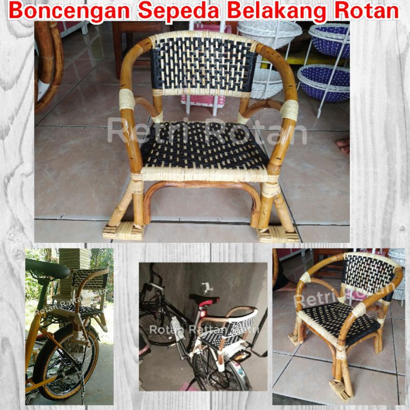 Kursi Boncengan sepeda BELAKANG Rotan