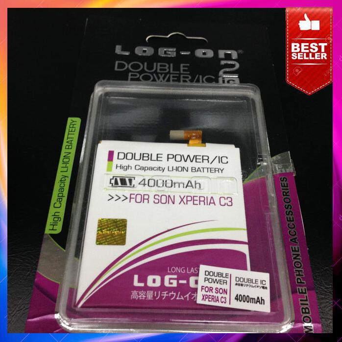 Acc Hp Baterai Sony Xperia C3 Double Power Log On 4000Mah
