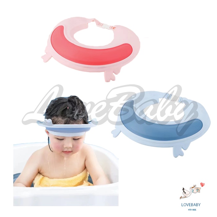 [1KG 13PCS] LBS Topi Keramas Penutup Rambut Topi Perlindungan Saat Mandi Adjustable Baby Shower Shampoo Cap