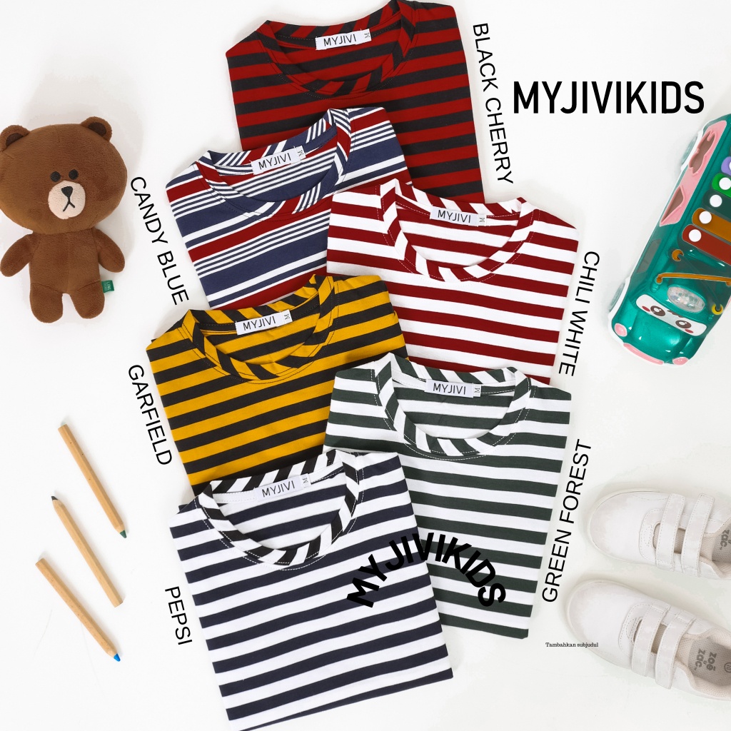 KAOS ANAK STRIPE LENGAN PENDEK BY MYJIVIKIDS