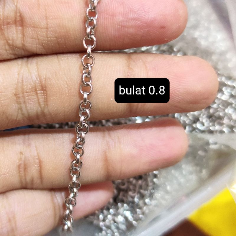 rantai nuri 1meter / rantai nuri 0.6-0.8 / rantai nuri nikel / rantai gelang