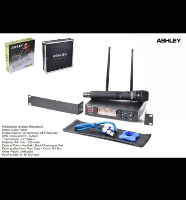 MIC WIRELESS ASHLEY PRO188/PRO 188 MULTI CHANNEL ( ORIGINAL )