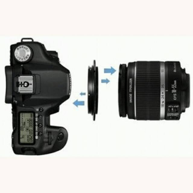 Macro Reverse Ring CANON EOS EF / Ring Adapter Pembalik Lensa untuk Foto Macro