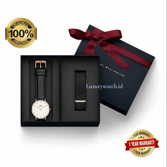[ ORIGINAL ] DW | Daniel Wellington | PAKET GIFT | Kado | Jam Tangan Pria | Jam Tangan Wanita