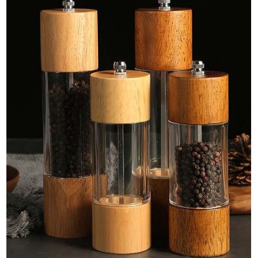 grinder dapur merica lada garam / salt pepper mill wooden grinder / wood grinder kitchen / gilingan bumbu dapur / penggiling merica black peper