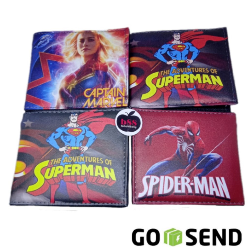 Best Seller Dompet Anak Laki Karakter Superhero Lipat Murah