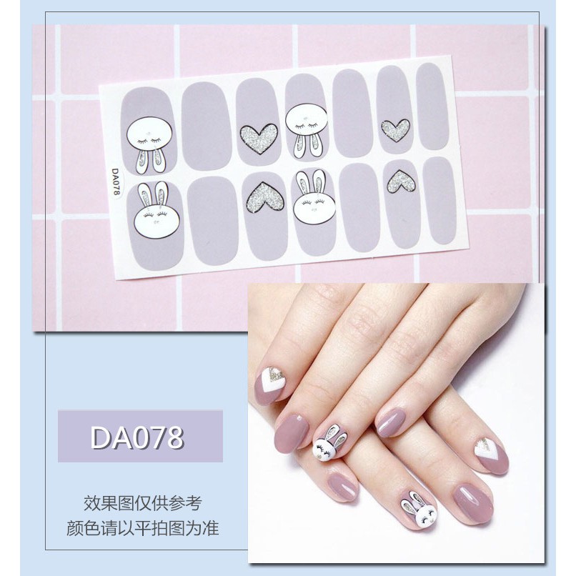 14Pcs/Stiker Kuku Murah / Nail Art Sticker / Nail Art Stiker / Nail Art &amp; Sticker DA Series