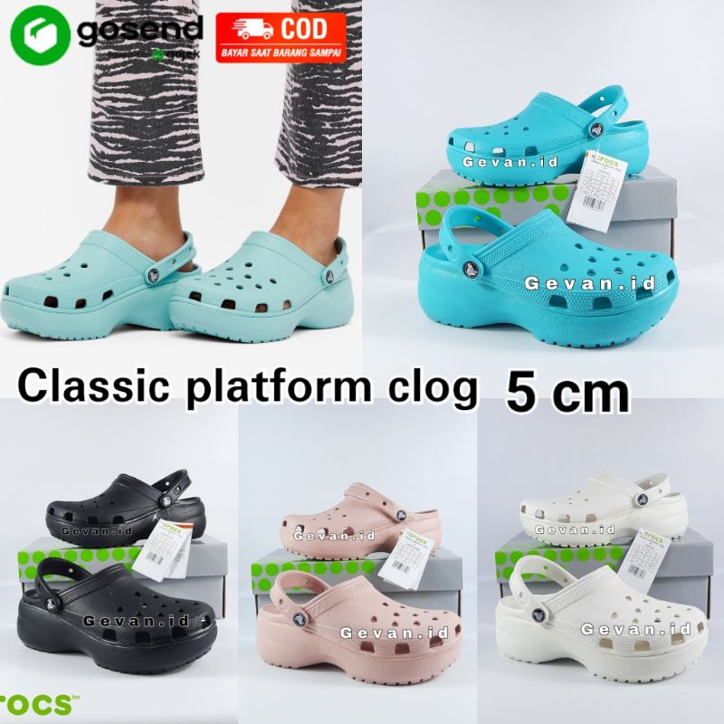 CROCS CLASSIC PLATFORM CLOG - CROCS PLATFORM / SANDAL CROCS WANITA