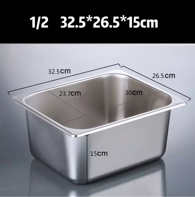 gastronom Food pan 1/2/15 ke dalam 15cm wadah penyimpan 12150 stainless