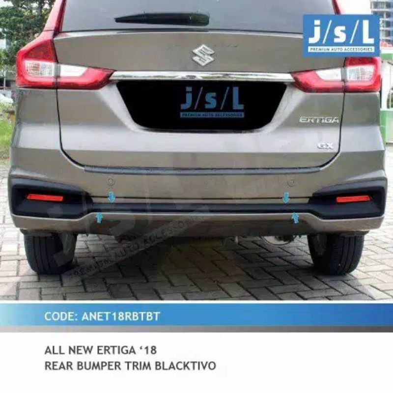 List bumper belakang all new Ertiga 2018/ bumper trim Hitam &amp; Chrome jsl