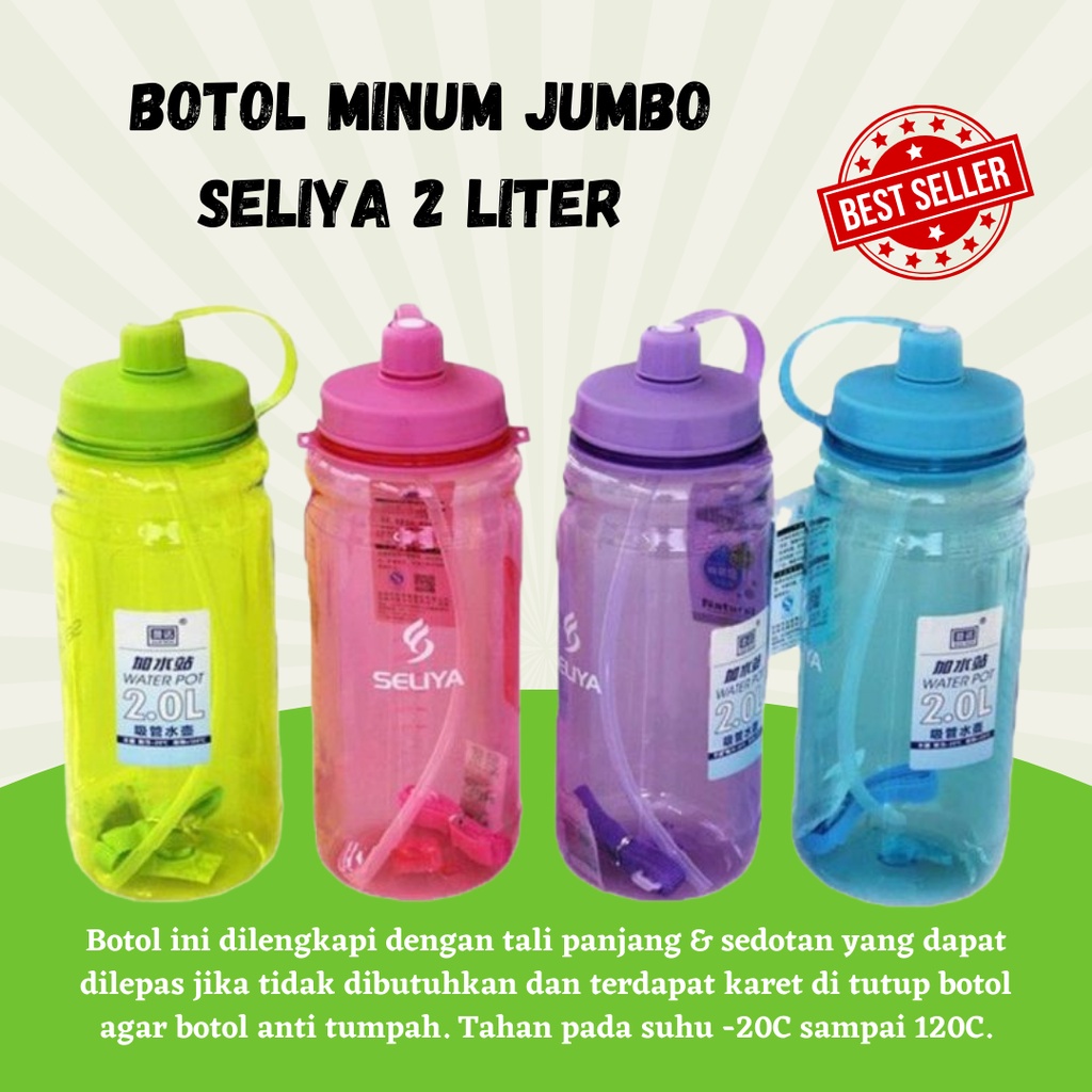 ORIGINAL 100% !! BOTOL MINUM 2 LITER / BOTOL SELIYA 2 LITER - BOTOL MINUM JUMBO SPORTS 2 LITER