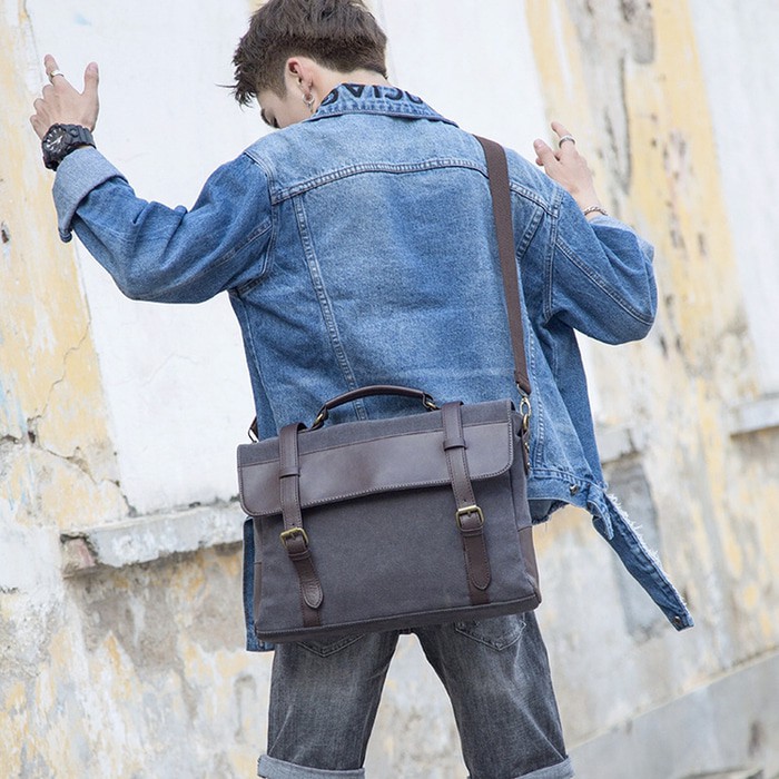 Tas Selempang Kerja Pria Canvas Slingbag import T&S Torre