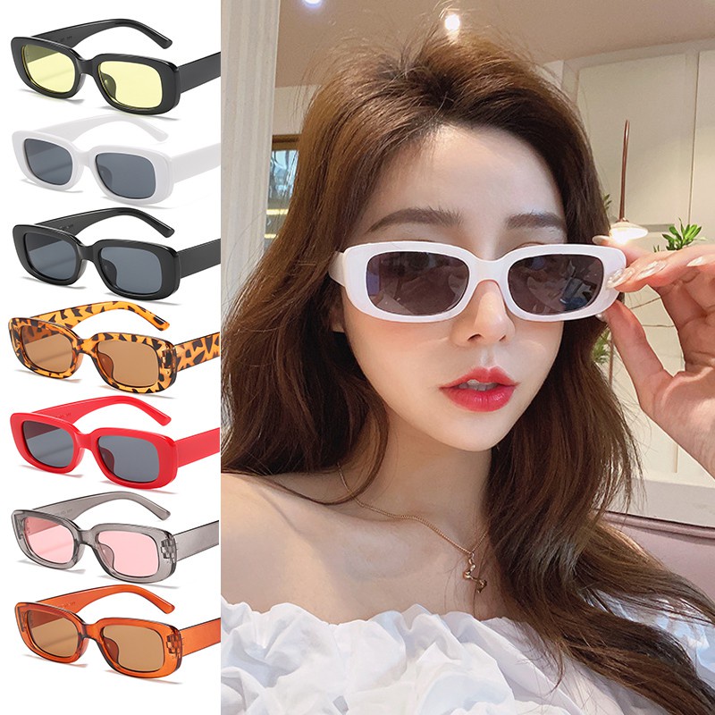 Fashion hip-hop retro rectangular glasses unisex UV protection