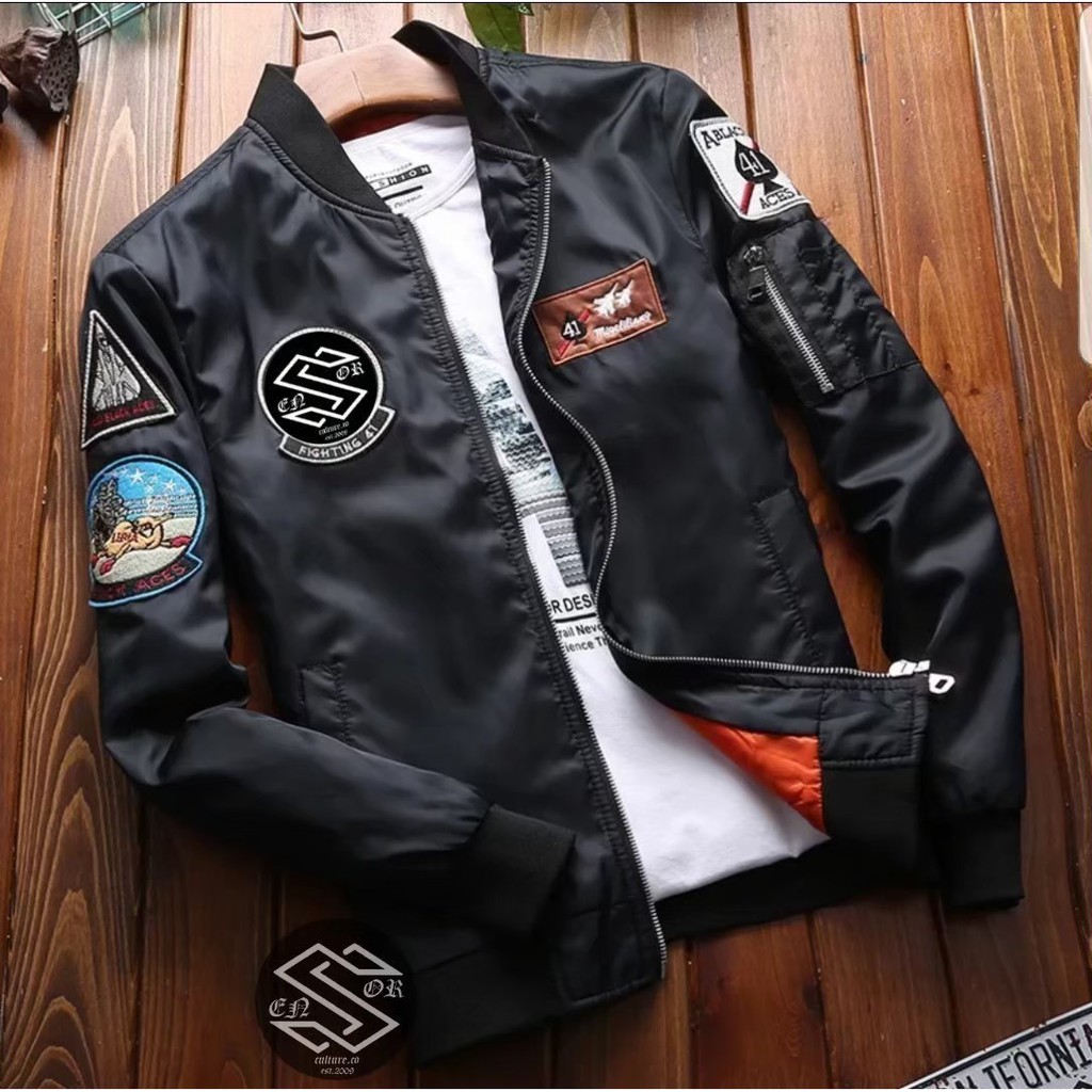 [BAYAR DI TEMPAT/COD] Bomber LOGO BULAT SENSOR Jaket Bomber Pria Bahan