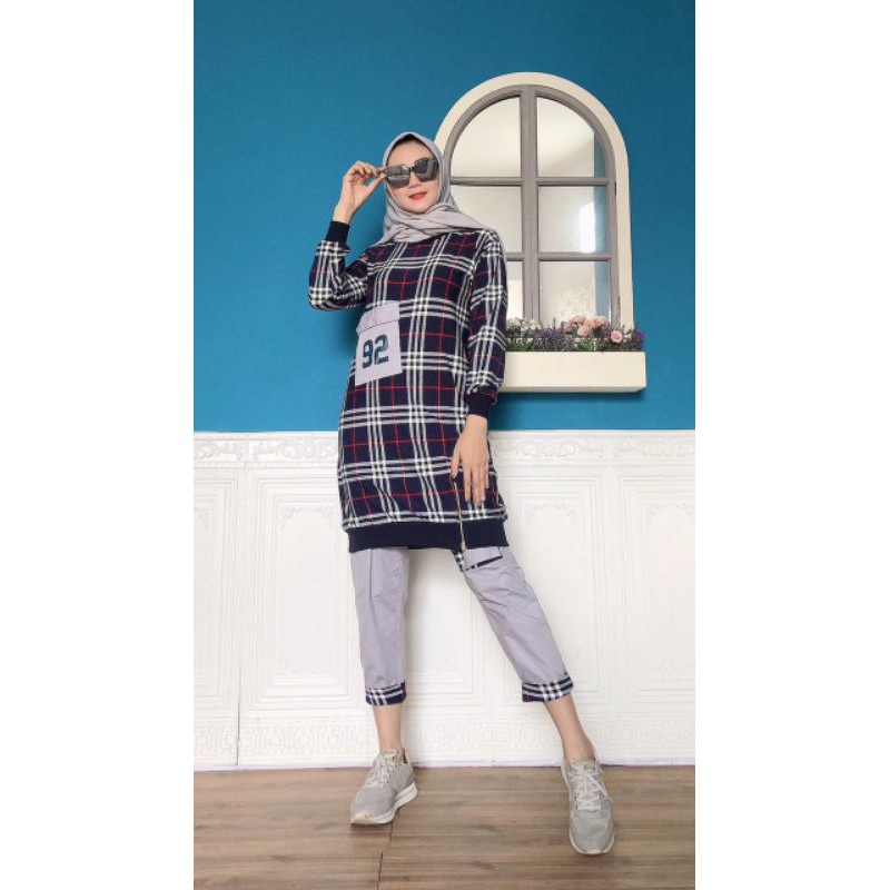 SET TUNIK CELANA BURBERRY....SALE