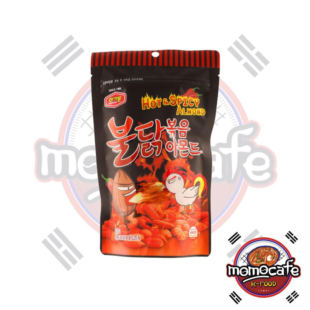 

Murgerbon Hot And Spicy Chiken Almond 210g - Almond Pedas Made In Korea