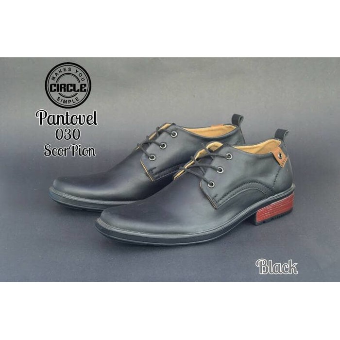 Sepatu Pria | Sepatu Murah | Sepatu Handmade Bandung | Sepatu Circle Pantofel 030 Scorpion Black