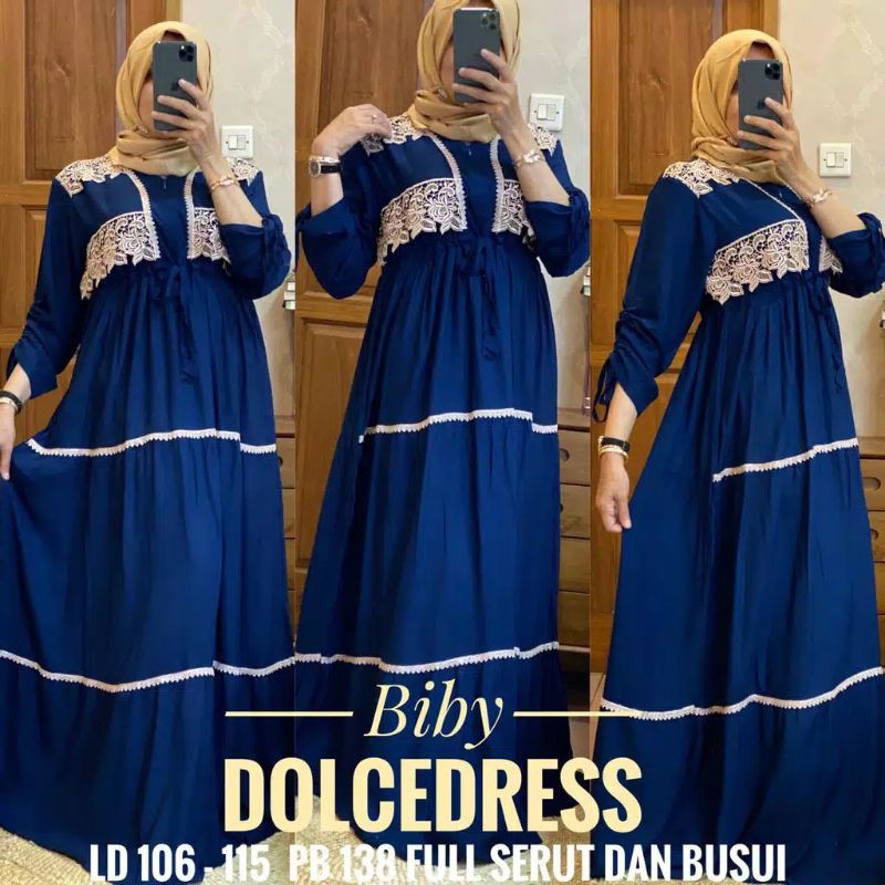 biby dolcedress /#daster renda, Dress arab-Navy