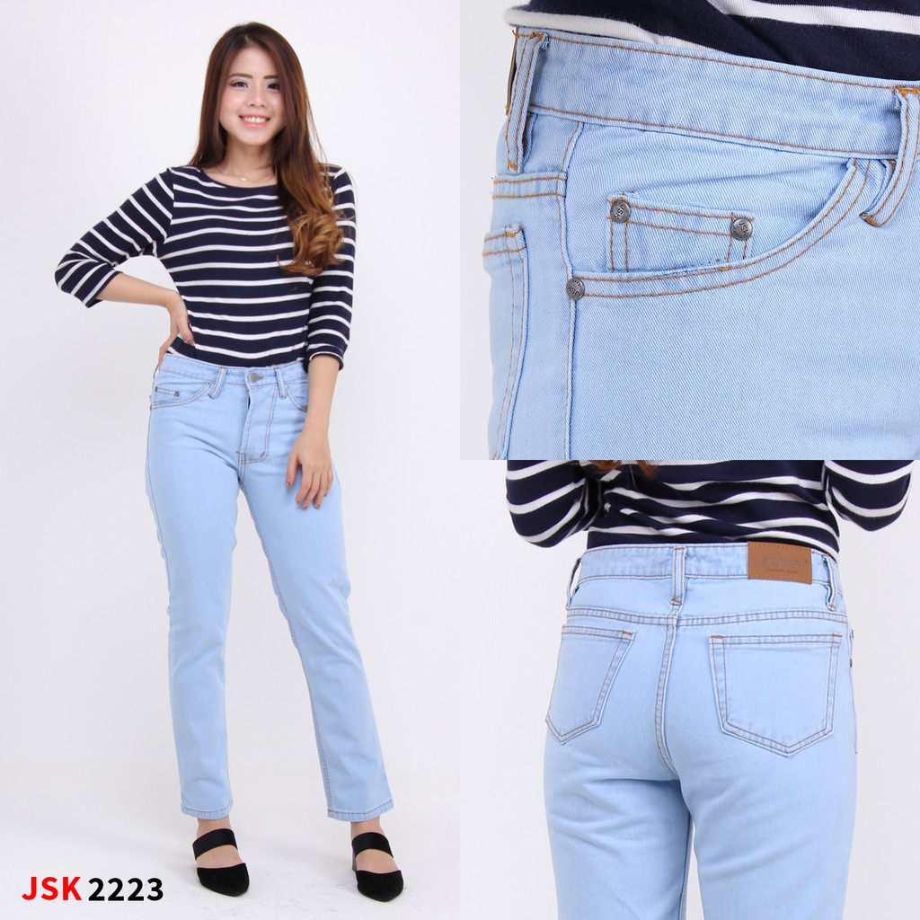 [SIZE 27-34] Celana Boyfriend Jeans JSK 2222 Celana Panjang Wanita Bigsize Boyfriend Loose Jeans