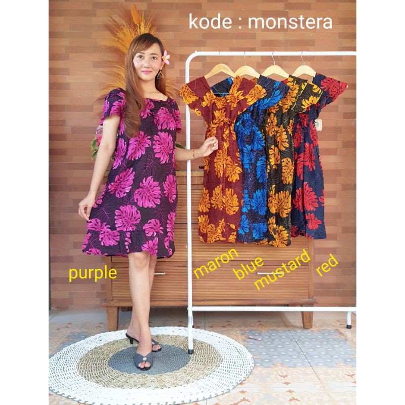 SUMMER DRESS SYAHRINI DASTER KERUT RUFFLE LENGAN SUSUN