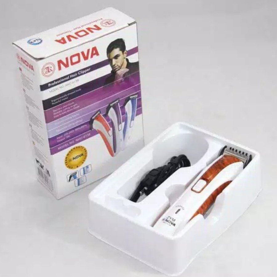 Promo Terbaru!!! Alat Cukur Rambut / Kumis / Jenggot / Jambang Nova NHC-6138 Charger Portable Berkualitas