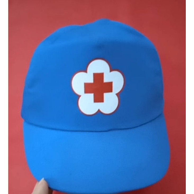 Topi PMR Biru sablon