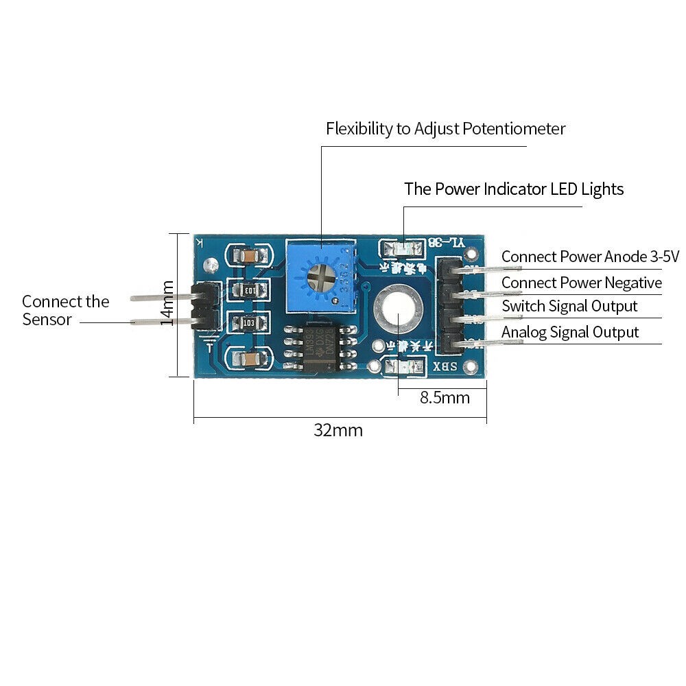 Sensor Pendeteksi Tetesan Air Rintik Hujan Cuaca Raindrops Module Raindrop Detection Sensor Humidity