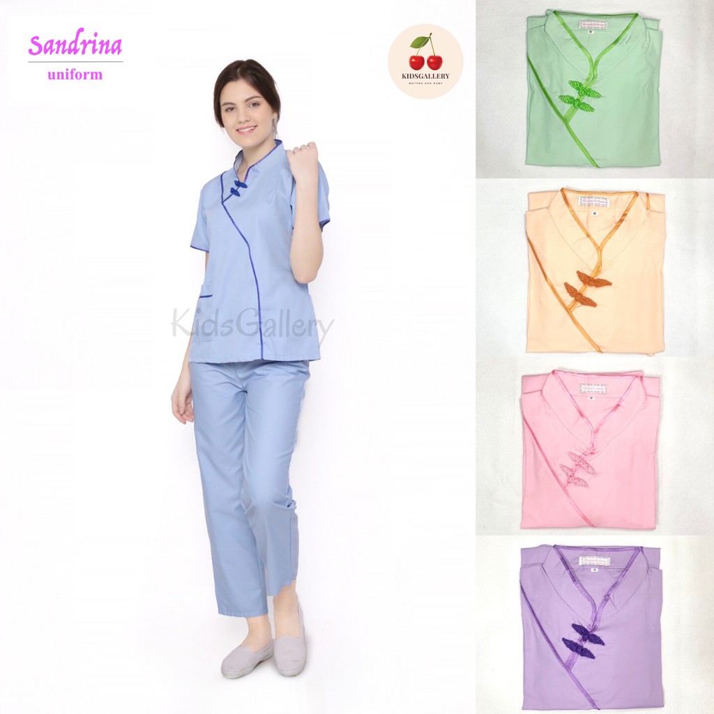 [SANDRINA] Baju seragam suster/ Seragam nanny/ Seragam baby sitter/ Seragam klinik ( Shanghai )