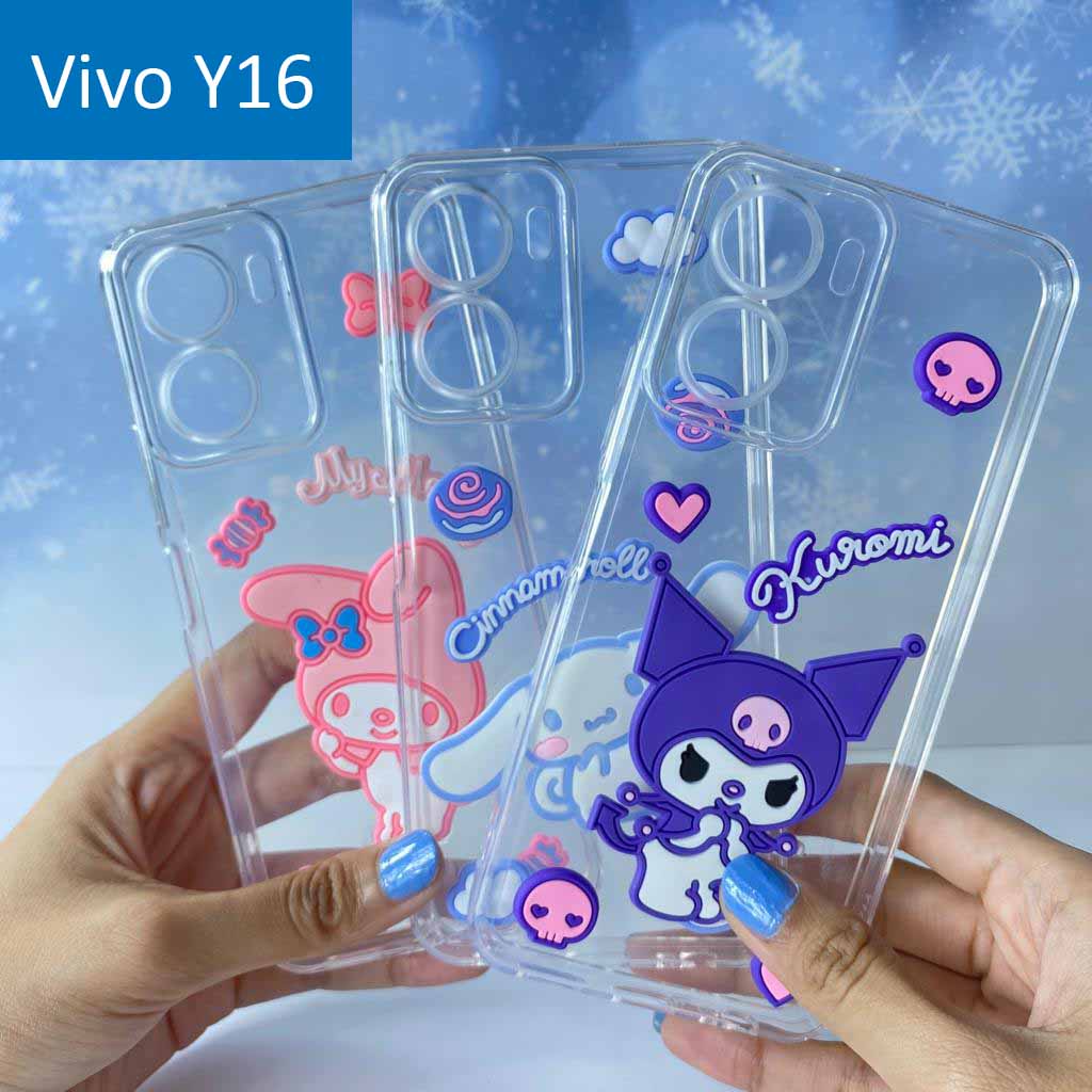 CaseBening 3D Timbul VIVO Y16 - casing Terbaru handphone - VIVO Y16  - pelindung handphone - VIVO Y1
