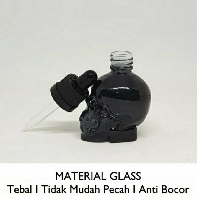 Botol Pipet Model Kepala Tengkorak Botol Cairan Botol Anti Bocor (Include Bubble Safety)